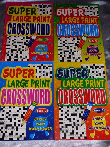 Large print crossword - a4,
