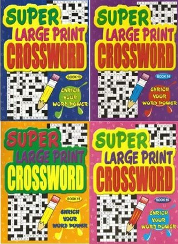 Super large print crosswords - print,